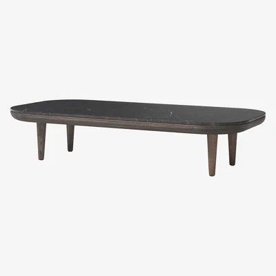 Made in Design FLY Coffee table - Marble - 120 x 60 cm by &tradition Black/Natural wood