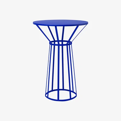 Made in Design Hollo Small table - Ø 50 x H 73 cm by Petite Friture Blue