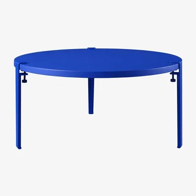 Made in Design Coffee table Brooklyn - TIPTOE x Klein Blue® édition limitée wood / Ø 90 x H 43 cm - TIPTOE