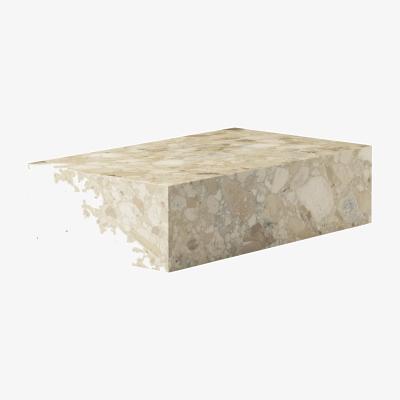Made in Design Plinth Low Coffee table stone beige / Stone - 100 x 60 cm x H 27 cm - Audo Copenhagen
