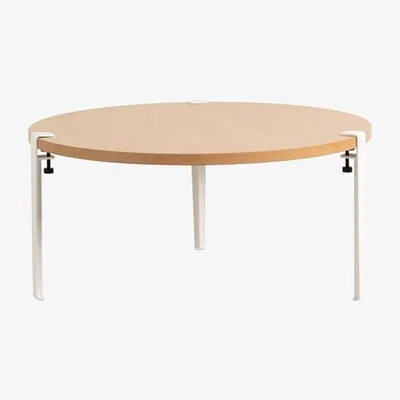 Made in Design Brooklyn Coffee table natural wood / Ø 90 x H 43 cm - Solid oak - TIPTOE