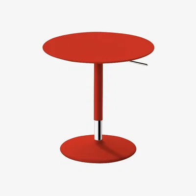 Made in Design Pix Adjustable height table - Ø 50 cm / Adjustable height 48 to 74 cm by Arper Red