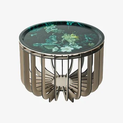 Made in Design Medusa Medium Coffee table - / Ø 46 x H 33 cm - Detachable top by Ibride Grey