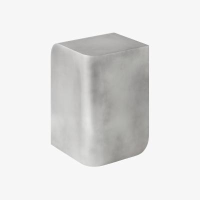 Made in Design Volume Side End table metal silver / 30 x 30 x H 45 cm - Aluminium - Audo Copenhagen