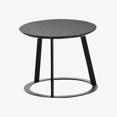 Made in Design Albino Coffee table - / Ø 41 - Marble by Horm Black