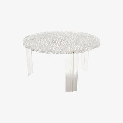 Made in Design T-Table Basso Coffee table - H 28 cm by Kartell Transparent