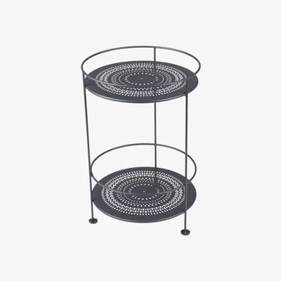 Made in Design Guinguette Small table - / Ø 40 x H 61 cm by Fermob Grey