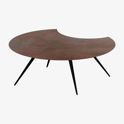 Made in Design Dara Coffee table - / Trimmed - Stratified oxidisation effect - Ø 100 cm by Zeus Brown/Copper