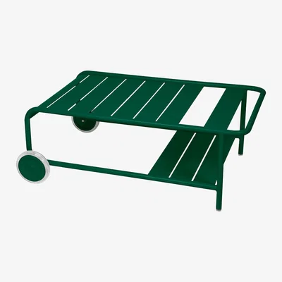Made in Design Luxembourg Coffee table - / With wheels 105 x 65 cm by Fermob Green