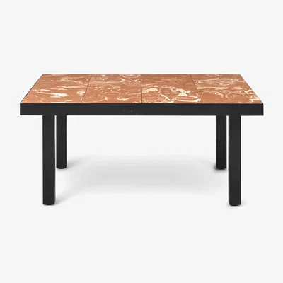 Made in Design Flod Tiles Coffee table - / 81 x 60 cm - Hand-made clay tiles by Ferm Living Red/Orange