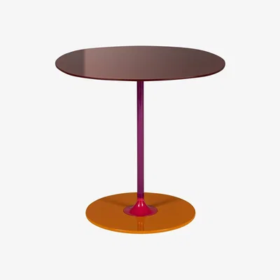 Made in Design Thierry End tables - / 45 x 45 x H 45 cm - Glass by Kartell Red