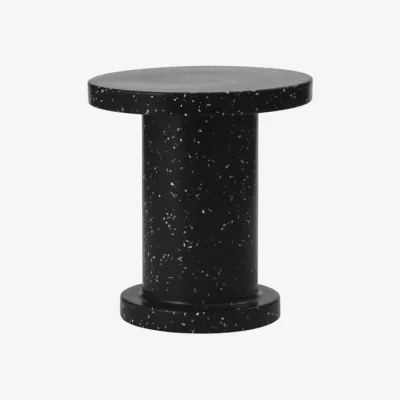 Made in Design Bit Coffee table plastic material black / Ø 50 x H 55 cm - Recycled - Normann Copenhagen