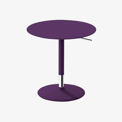 Made in Design Pix Adjustable height table - Ø 50 cm / Adjustable height 48 to 74 cm by Arper Purple