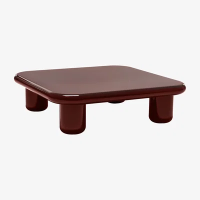 Made in Design Bilbao Coffee table wood red / 120 x 120 x H 31 cm - Mogg