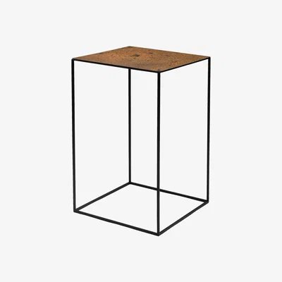 Made in Design Slim Irony ART Coffee table - 41 x 41 cm x H 64 cm by Zeus Copper/Metal