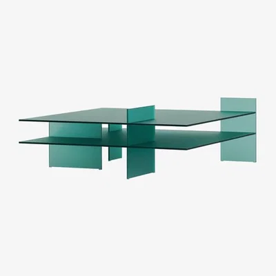 Made in Design Kazimir Coffee table glass / 108 x 109 x H 40 cm - Handmade in Italy - Glas Italia