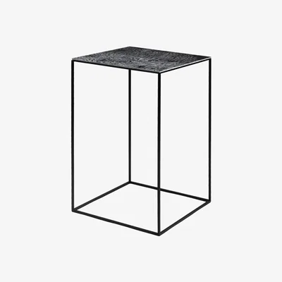 Made in Design Slim Irony Art Coffee table - Hotted glass - L 41 x H 64 cm by Zeus Black/Metal