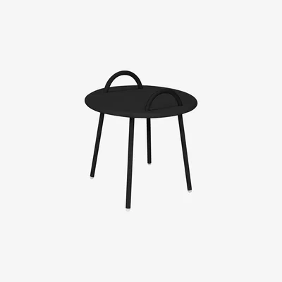 Made in Design Swim Lounge Coffee table - / 2 handles - Ø 51 x H 48.5 cm by Bibelo Black