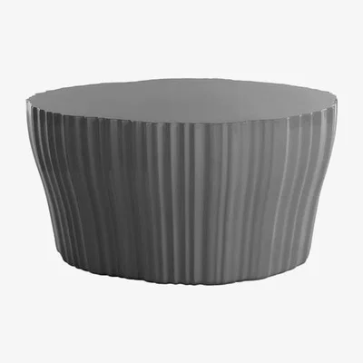 Made in Design Table basse Corteza plastique gris / 64 x 70 x H 36 cm - Recyclé - Kartell
