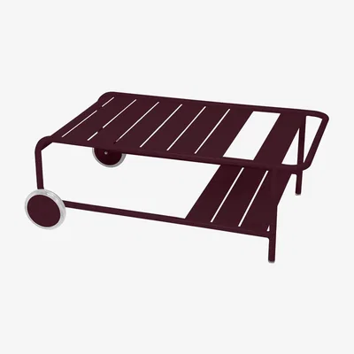 Made in Design Luxembourg Coffee table - / With wheels 105 x 65 cm by Fermob Red