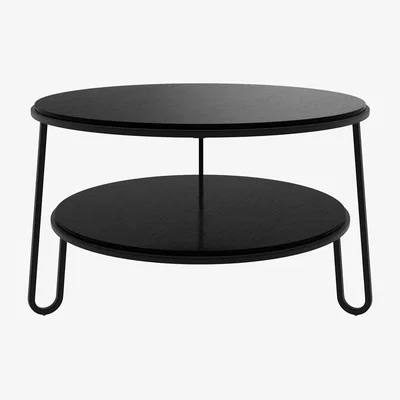 Made in Design Eugénie Small Coffee table - / Ø 70 - Oak by Hartô Black
