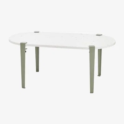 Made in Design Oblongue Coffee table metal / Recycled plastic Venezia - 100 x 50 x H 43 cm - TIPTOE