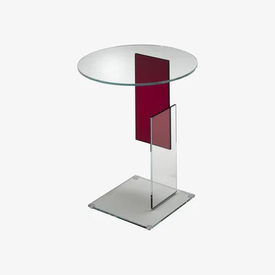 Made in Design Don Gerrit Coffee table by Glas Italia Red/Transparent