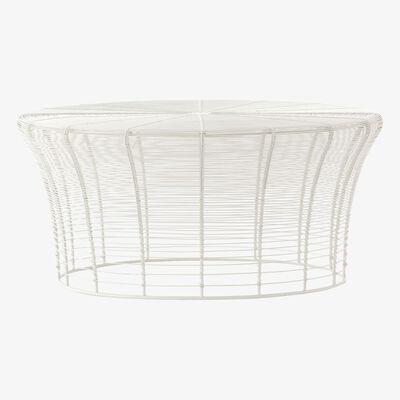 Made in Design Aram Coffee table - / Hand-made - Ø 71 x H 33 cm by Gan White