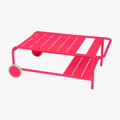 Made in Design Luxembourg Coffee table - / With wheels 105 x 65 cm by Fermob Pink