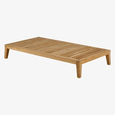 Made in Design Synthesis Coffee table - / 85 x 155 cm - Teak by Unopiu Natural wood