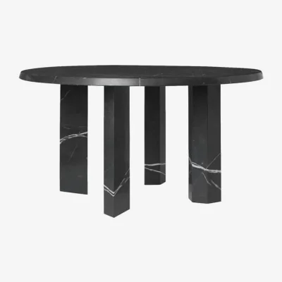 Made in Design Taula Coffee table stone black / Ø 67 x H 35 cm - Marble - Ferm Living