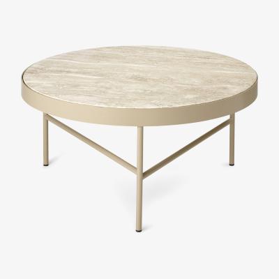 Made in Design Travertine Coffee table - / Large - Ø 70.5 x H 35 cm by Ferm Living Beige