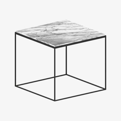 Made in Design Slim Marbre Coffee table - 54 x 54 x H 48 cm by Zeus White