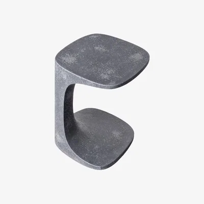 Made in Design Font End table stone grey / Concrete - 42 x 42 x H 52 cm - Kristalia