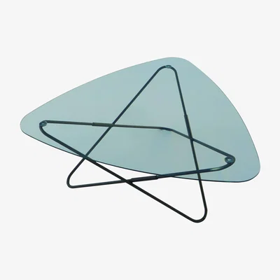 Made in Design AA Butterfly Coffee table - Black structure - L 95 cm by AA-New Design Black/Transparent