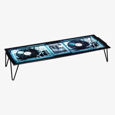 Made in Design Xradio 2 Disk Coffee table by Diesel with Moroso Blue/Black