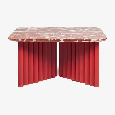 Made in Design Plec Medium Coffee table - / Marble - 70 x 70 x H 35 cm by RS BARCELONA Red