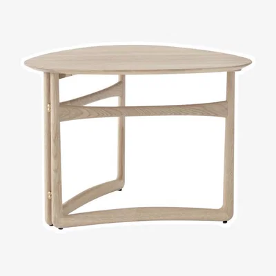 Made in Design Drop Leaf HM5 (1956) Coffee table natural wood / Folding - 80 x 78 cm - &tradition