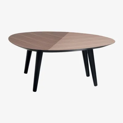 Made in Design Tweed Mini Medium Coffee table natural wood / 96 x 99 cm - Zanotta