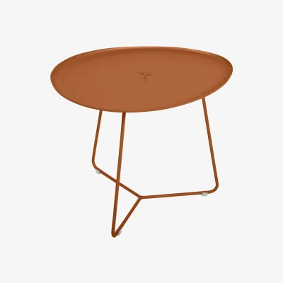 Made in Design Cocotte Coffee table metal orange / W 55 x H 43.5 cm - Removable Tray - Fermob