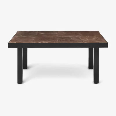 Made in Design Flod Tiles Coffee table - / 81 x 60 cm - Hand-made clay tiles by Ferm Living Brown