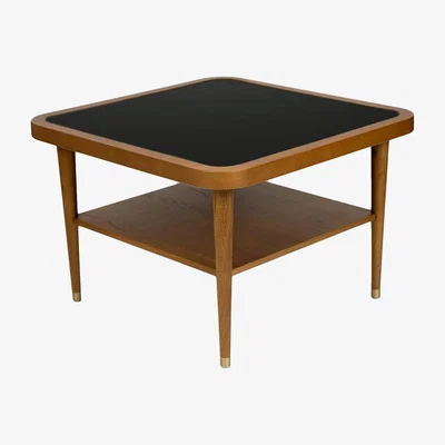 Made in Design Puzzle Coffee table - / 60 x 60 cm - Laminate by Maison Sarah Lavoine Black/Natural wood