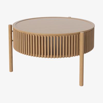 Made in Design Story Coffee table - / Storage - Ø 83 x H 49 cm by Bolia Natural wood