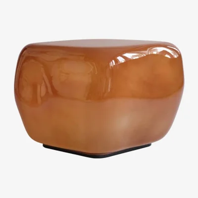 Made in Design Ishi Medio Coffee table glass orange / 50 x 50 x H 39 cm - 101 COPENHAGEN