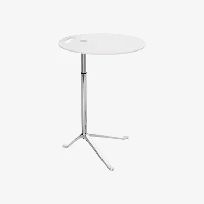 Made in Design Little Friend Small table - Adjustable height - H 50 /73 cm x Ø 45 cm by Fritz Hansen White