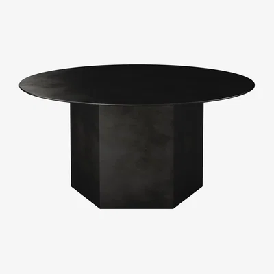 Made in Design Epic Coffee table - / Steel - Ø 80 x H 38 cm by Gubi Black