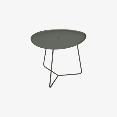 Made in Design Cocotte Coffee table - / L 55 x H 43.5 cm - Detachable table top by Fermob Green/Grey