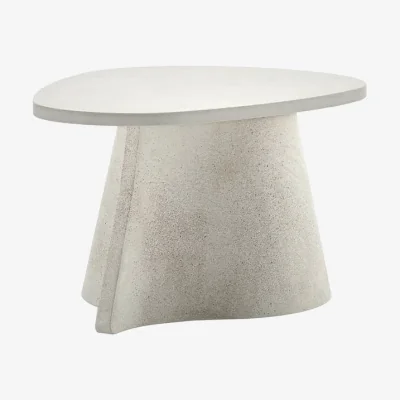 Made in Design Fossil Small Coffee table stone white / 45 x 64 x H 32 cm - MDF Italia