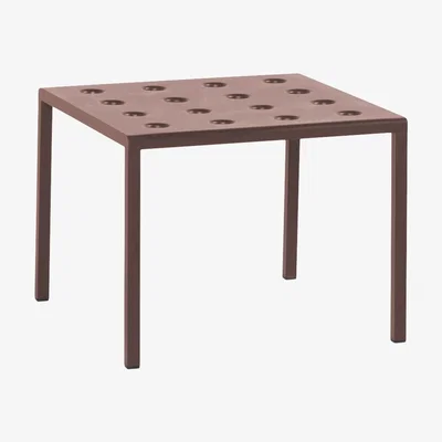 Made in Design Balcony Coffee table - / 50 x 51.5 cm x H 39 cm - Steel by Hay Red