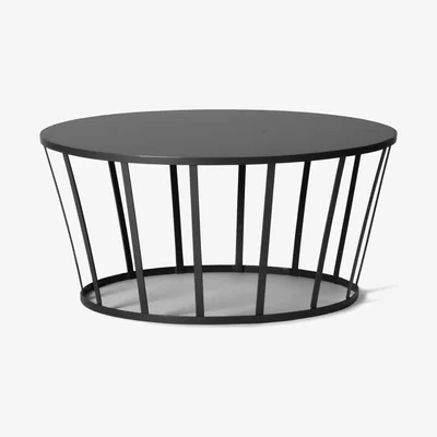 Made in Design Hollo Coffee table - H 33 cm by Petite Friture Grey/Black
